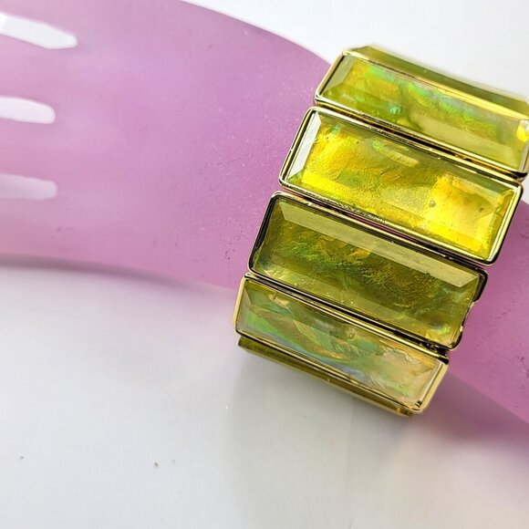 Green Stretch Fashion Bracelet Casual Wrap Bracelet - Picture 3 of 7